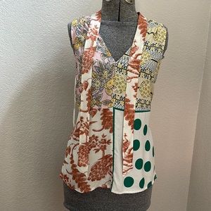 Size Small Anthropologie Sleeveless Patterned Top